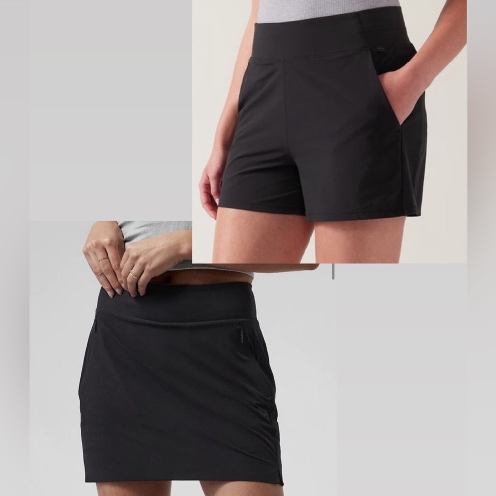 Athleta Black Skirt & Shorts Bundle Both Size 4